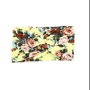Floral headband elastic button mask holder